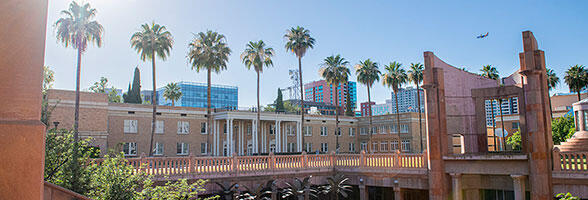 Tempe campus near the Hayden library